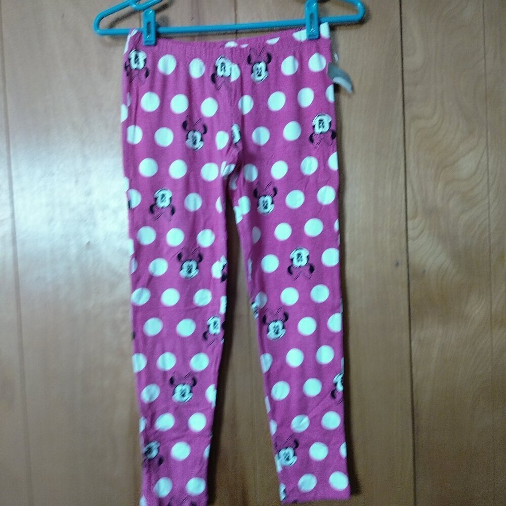 Disney Minnie Mouse Pajama Pants Size 3/5 Pull On Elastic Waist Novelty Lounge